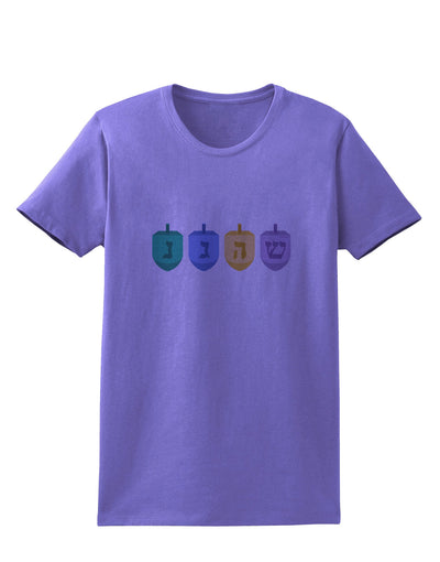 Hanukkah Dreidels Womens T-Shirt-Womens T-Shirt-TooLoud-Violet-X-Small-Davson Sales