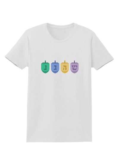 Hanukkah Dreidels Womens T-Shirt-Womens T-Shirt-TooLoud-White-X-Small-Davson Sales