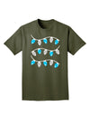 Hanukkah Lights Blue and Silver Adult Dark T-Shirt-Mens T-Shirt-TooLoud-Military-Green-Small-Davson Sales