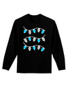 Hanukkah Lights Blue and Silver Adult Long Sleeve Dark T-Shirt-TooLoud-Black-Small-Davson Sales