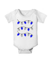 Hanukkah Lights Blue and Silver Baby Romper Bodysuit-Baby Romper-TooLoud-White-06-Months-Davson Sales