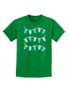 Hanukkah Lights Blue and Silver Childrens Dark T-Shirt-Childrens T-Shirt-TooLoud-Kelly-Green-X-Small-Davson Sales