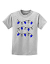 Hanukkah Lights Blue and Silver Childrens T-Shirt-Childrens T-Shirt-TooLoud-AshGray-X-Small-Davson Sales