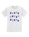 Hanukkah Lights Blue and Silver Childrens T-Shirt-Childrens T-Shirt-TooLoud-White-X-Small-Davson Sales