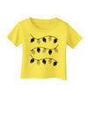 Hanukkah Lights Blue and Silver Infant T-Shirt-Infant T-Shirt-TooLoud-Yellow-06-Months-Davson Sales