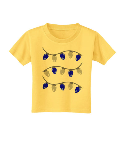 Hanukkah Lights Blue and Silver Toddler T-Shirt-Toddler T-Shirt-TooLoud-Yellow-2T-Davson Sales