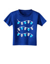 Hanukkah Lights Blue and Silver Toddler T-Shirt Dark-Toddler T-Shirt-TooLoud-Red-2T-Davson Sales