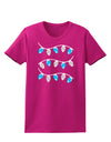 Hanukkah Lights Blue and Silver Womens Dark T-Shirt-TooLoud-Hot-Pink-Small-Davson Sales