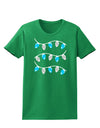 Hanukkah Lights Blue and Silver Womens Dark T-Shirt-TooLoud-Kelly-Green-X-Small-Davson Sales