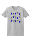 Hanukkah Lights Blue and Silver Womens T-Shirt-Womens T-Shirt-TooLoud-AshGray-X-Small-Davson Sales