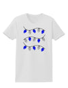 Hanukkah Lights Blue and Silver Womens T-Shirt-Womens T-Shirt-TooLoud-White-X-Small-Davson Sales