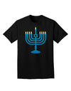 Hanukkah Menorah Adult Dark T-Shirt-Mens T-Shirt-TooLoud-Black-Small-Davson Sales