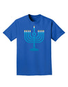 Hanukkah Menorah Adult Dark T-Shirt-Mens T-Shirt-TooLoud-Royal-Blue-Small-Davson Sales