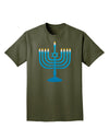 Hanukkah Menorah Adult Dark T-Shirt-Mens T-Shirt-TooLoud-Military-Green-Small-Davson Sales