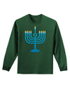 Hanukkah Menorah Adult Long Sleeve Dark T-Shirt-TooLoud-Dark-Green-Small-Davson Sales