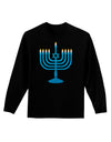 Hanukkah Menorah Adult Long Sleeve Dark T-Shirt-TooLoud-Black-Small-Davson Sales