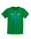 Hanukkah Menorah Childrens Dark T-Shirt-Childrens T-Shirt-TooLoud-Kelly-Green-X-Small-Davson Sales