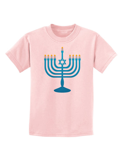 Hanukkah Menorah Childrens T-Shirt-Childrens T-Shirt-TooLoud-PalePink-X-Small-Davson Sales