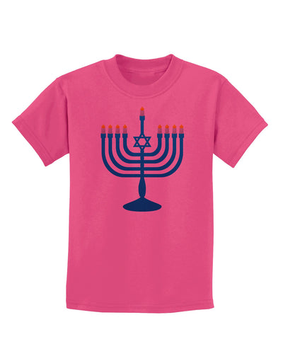 Hanukkah Menorah Childrens T-Shirt-Childrens T-Shirt-TooLoud-Sangria-X-Small-Davson Sales