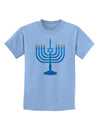 Hanukkah Menorah Childrens T-Shirt-Childrens T-Shirt-TooLoud-Light-Blue-X-Small-Davson Sales