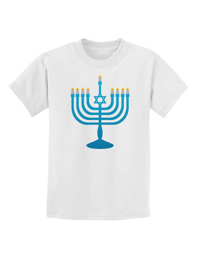 Hanukkah Menorah Childrens T-Shirt-Childrens T-Shirt-TooLoud-White-X-Small-Davson Sales