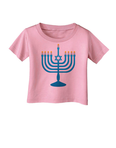 Hanukkah Menorah Infant T-Shirt-Infant T-Shirt-TooLoud-Candy-Pink-06-Months-Davson Sales