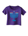 Hanukkah Menorah Infant T-Shirt Dark-Infant T-Shirt-TooLoud-Purple-06-Months-Davson Sales