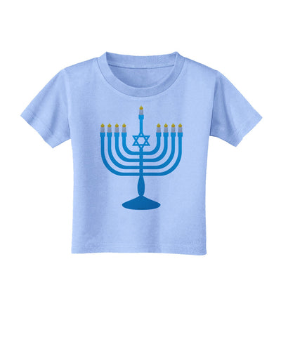 Hanukkah Menorah Toddler T-Shirt-Toddler T-Shirt-TooLoud-Aquatic-Blue-2T-Davson Sales