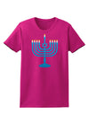 Hanukkah Menorah Womens Dark T-Shirt-TooLoud-Hot-Pink-Small-Davson Sales