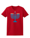 Hanukkah Menorah Womens Dark T-Shirt-TooLoud-Red-X-Small-Davson Sales