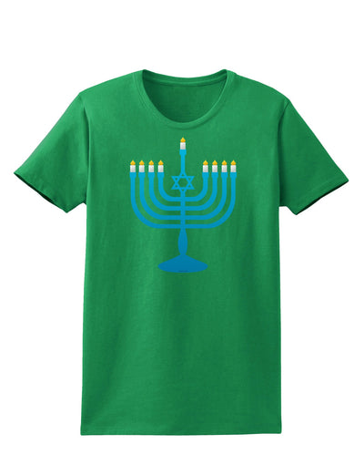 Hanukkah Menorah Womens Dark T-Shirt-TooLoud-Kelly-Green-X-Small-Davson Sales