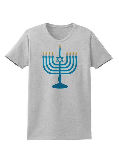 Hanukkah Menorah Womens T-Shirt-Womens T-Shirt-TooLoud-AshGray-X-Small-Davson Sales