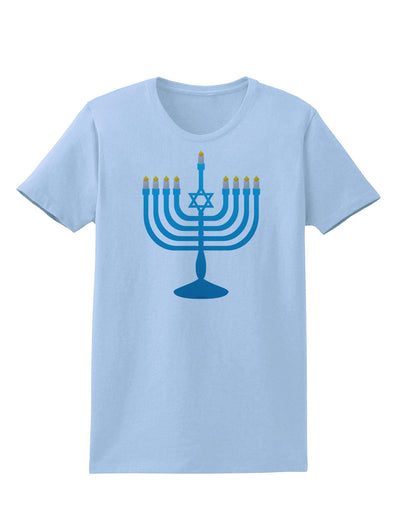 Hanukkah Menorah Womens T-Shirt-Womens T-Shirt-TooLoud-Light-Blue-X-Small-Davson Sales