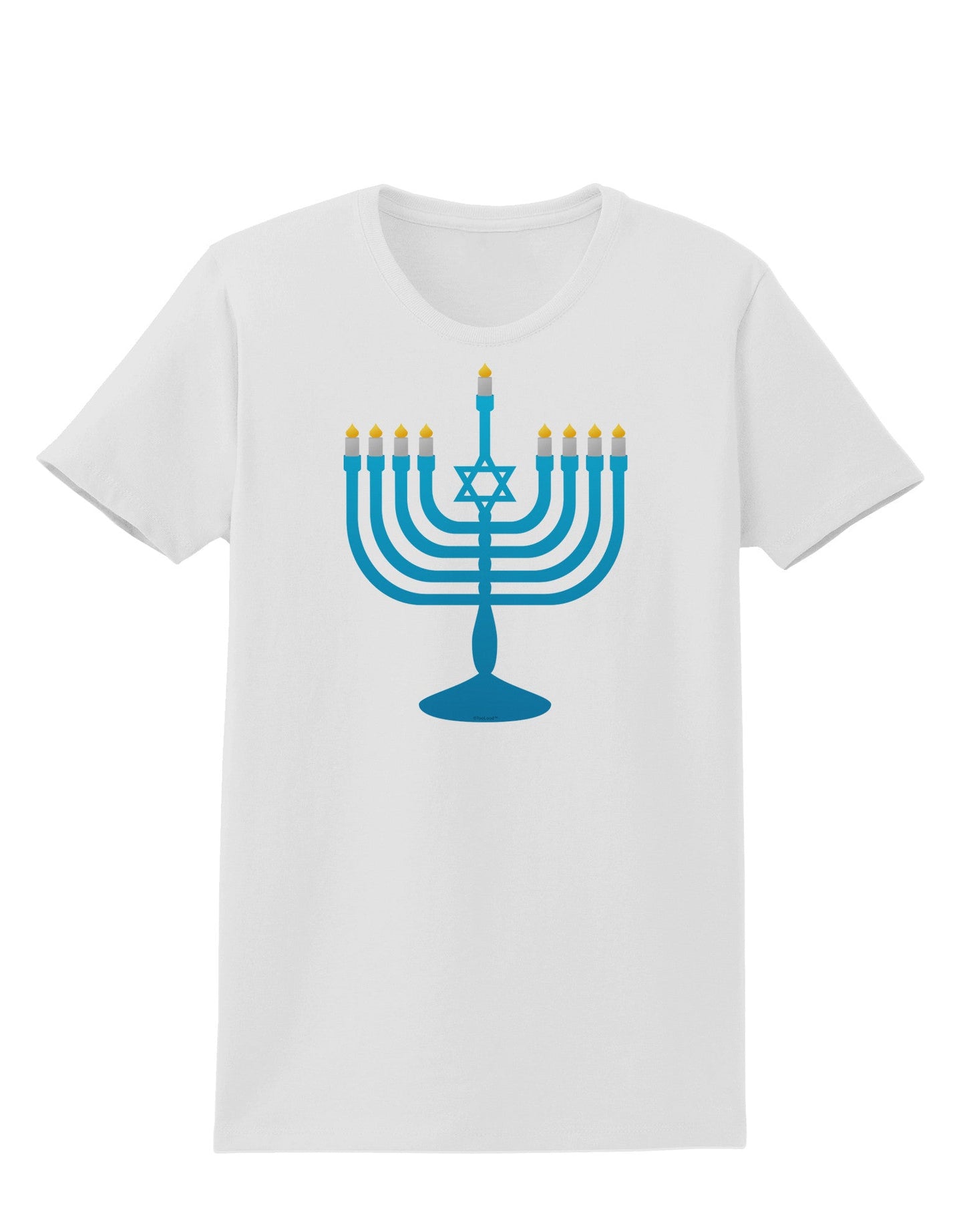 Hanukkah Menorah Womens T-Shirt-Womens T-Shirt-TooLoud-White-X-Small-Davson Sales