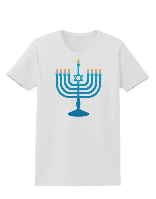 Hanukkah Menorah Womens T-Shirt-Womens T-Shirt-TooLoud-White-X-Small-Davson Sales