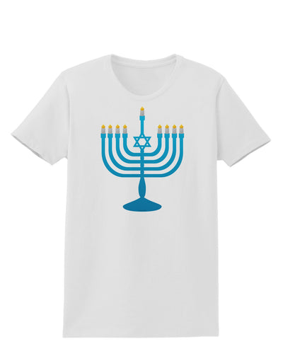 Hanukkah Menorah Womens T-Shirt-Womens T-Shirt-TooLoud-White-X-Small-Davson Sales