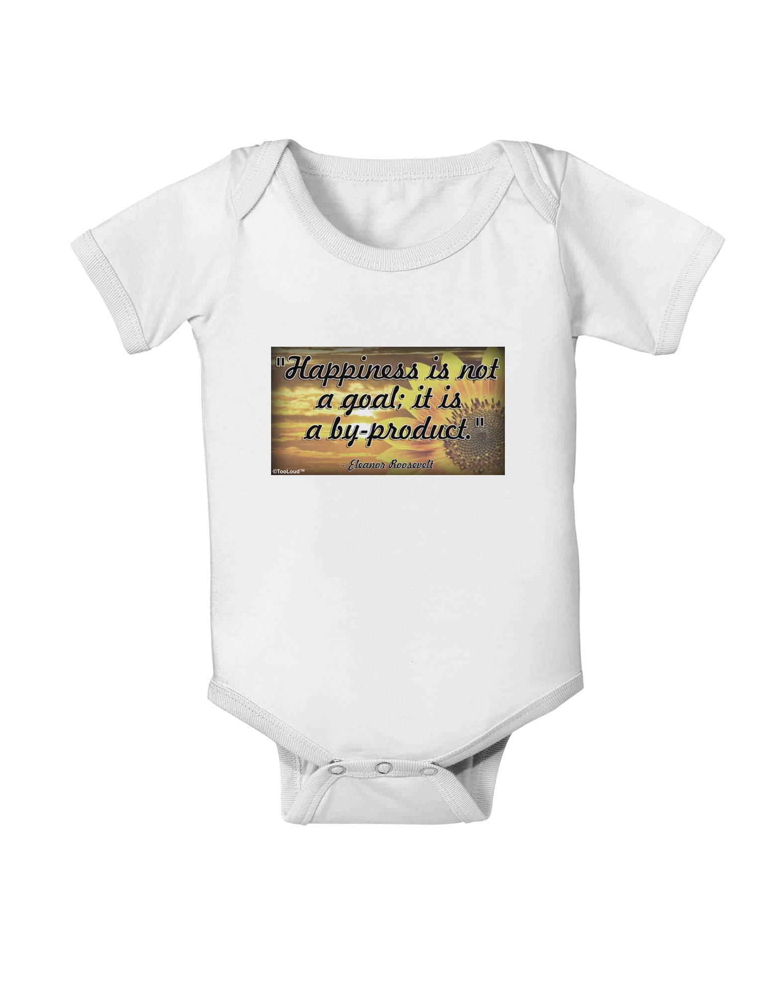 Happiness Is Not A Goal Baby Romper Bodysuit by TooLoud-Baby Romper-TooLoud-White-06-Months-Davson Sales