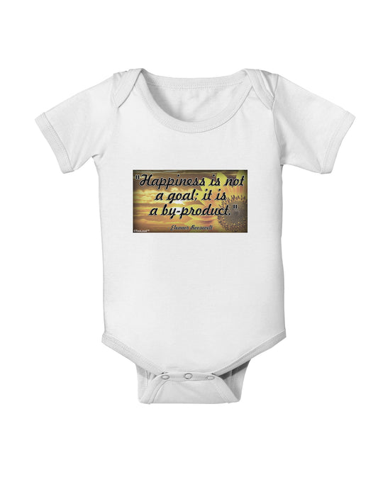 Happiness Is Not A Goal Baby Romper Bodysuit by TooLoud-Baby Romper-TooLoud-White-06-Months-Davson Sales
