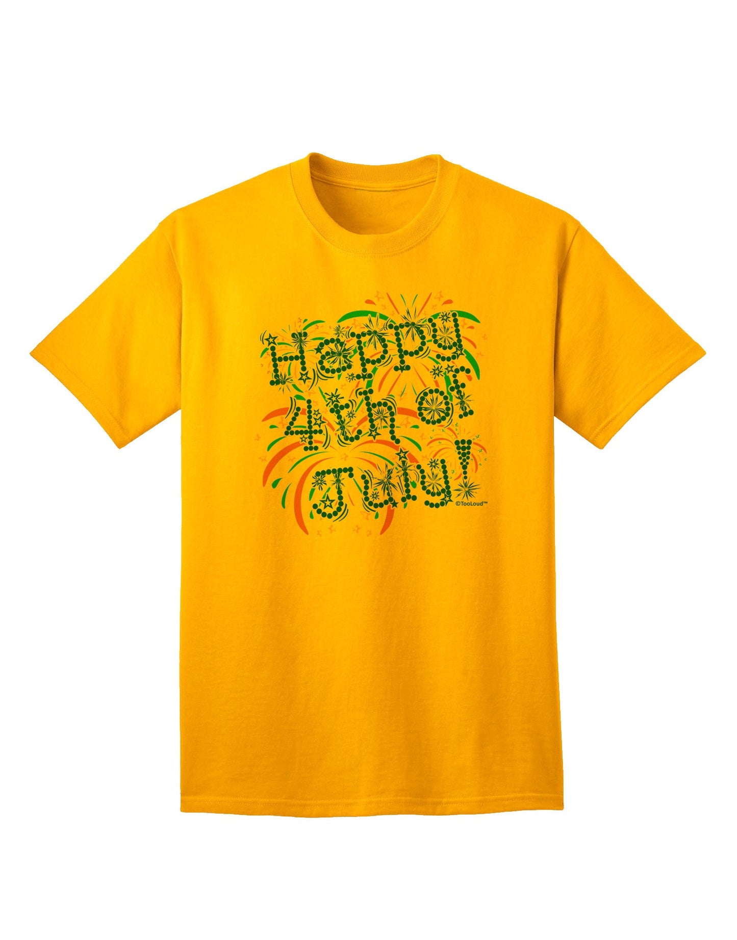 Happy 4th of July - Fireworks Design Adult T-Shirt-Mens T-Shirt-TooLoud-Gold-Small-Davson Sales
