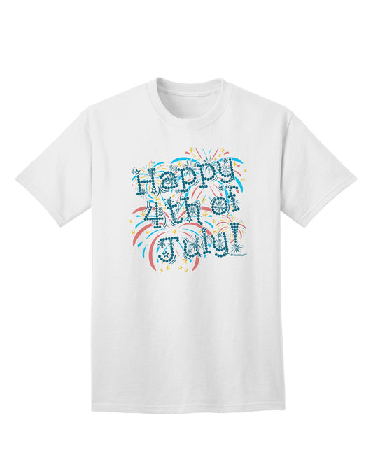 Happy 4th of July - Fireworks Design Adult T-Shirt-Mens T-Shirt-TooLoud-White-Small-Davson Sales