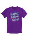 Happy 4th of July - Fireworks Design Childrens Dark T-Shirt-Childrens T-Shirt-TooLoud-Purple-X-Small-Davson Sales