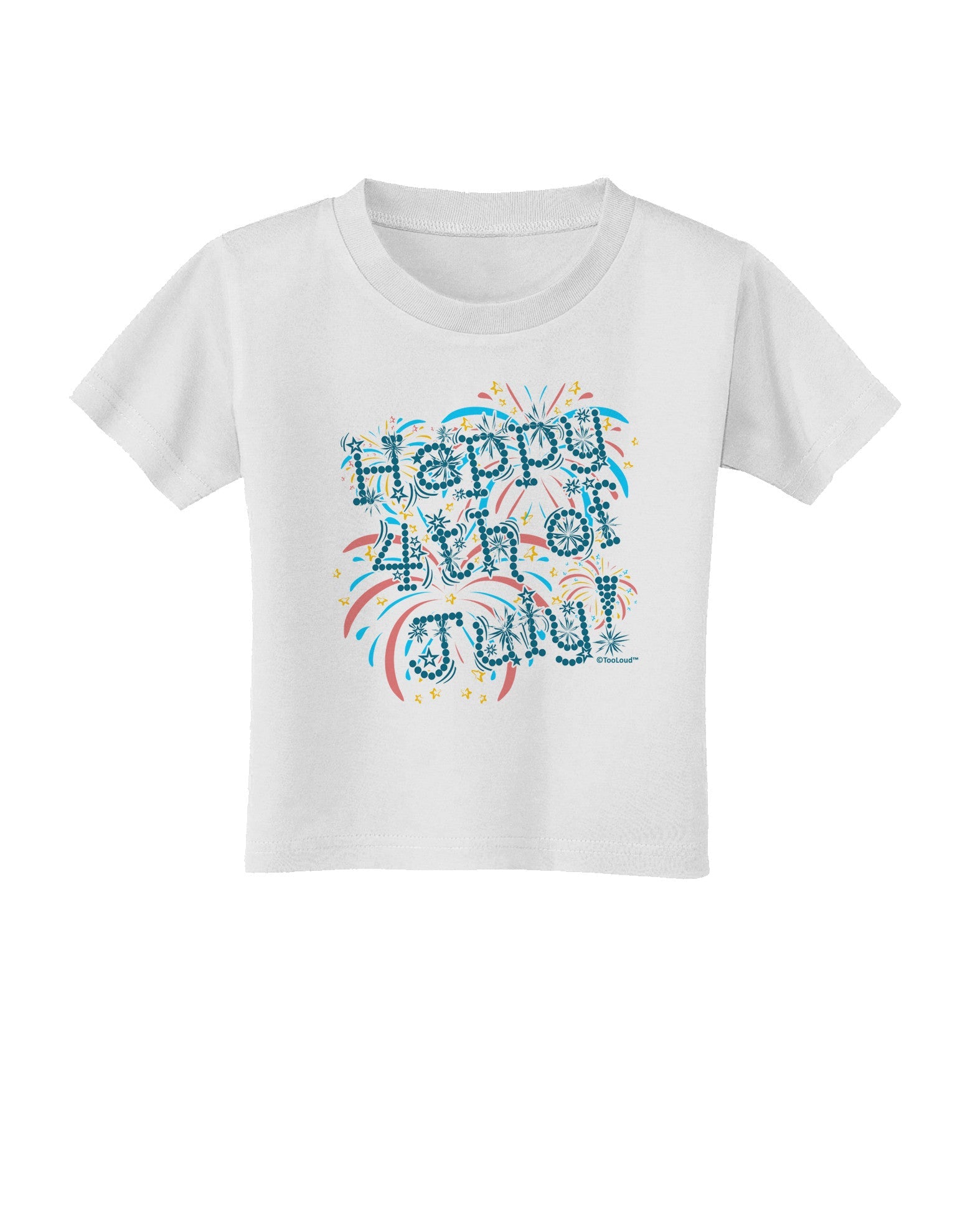 Happy 4th of July - Fireworks Design Toddler T-Shirt-Toddler T-Shirt-TooLoud-White-2T-Davson Sales
