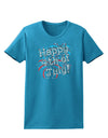 Happy 4th of July - Fireworks Design Womens Dark T-Shirt-TooLoud-Turquoise-X-Small-Davson Sales