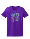 Happy 4th of July - Fireworks Design Womens Dark T-Shirt-TooLoud-Purple-X-Small-Davson Sales