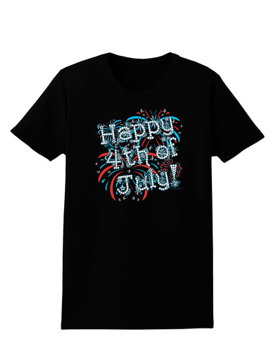 Happy 4th of July - Fireworks Design Womens Dark T-Shirt-TooLoud-Black-X-Small-Davson Sales