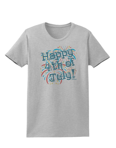 Happy 4th of July - Fireworks Design Womens T-Shirt-Womens T-Shirt-TooLoud-AshGray-X-Small-Davson Sales