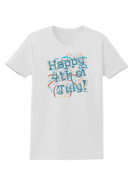 Happy 4th of July - Fireworks Design Womens T-Shirt-Womens T-Shirt-TooLoud-White-X-Small-Davson Sales