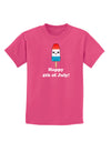 Happy 4th of July Popsicle Childrens Dark T-Shirt-Childrens T-Shirt-TooLoud-Sangria-X-Small-Davson Sales