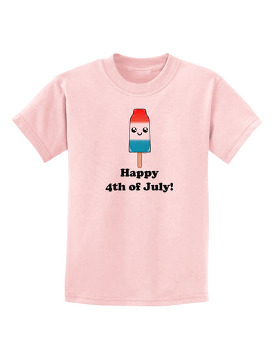 Happy 4th of July Popsicle Childrens T-Shirt-Childrens T-Shirt-TooLoud-PalePink-X-Small-Davson Sales