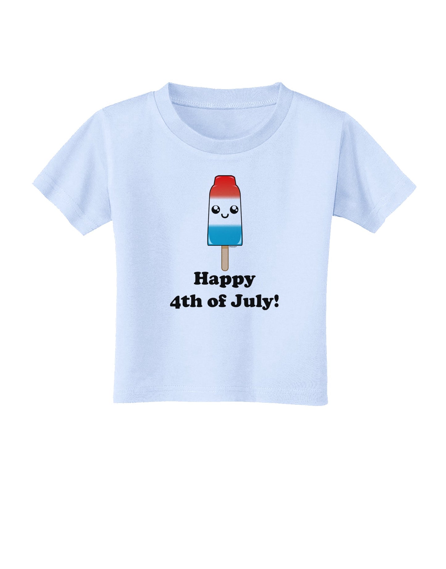 Happy 4th of July Popsicle Toddler T-Shirt-Toddler T-Shirt-TooLoud-Light-Blue-2T-Davson Sales